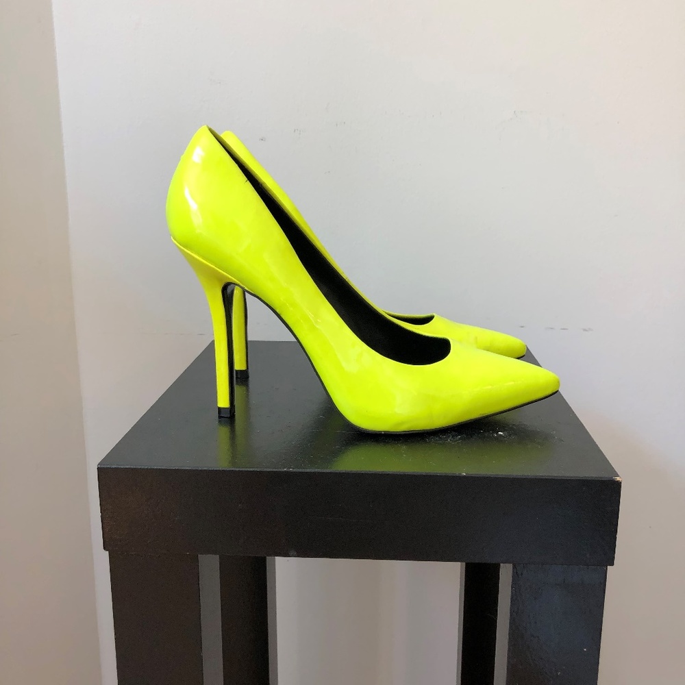 Neon Green Fergie Shoes Heels